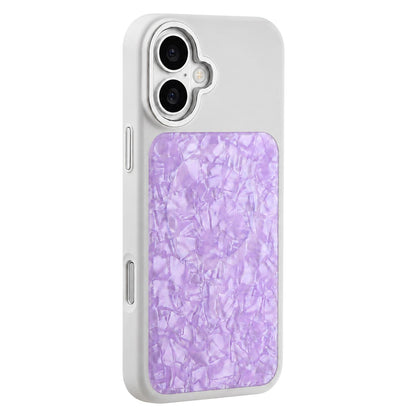 For iPhone 17 Iridescent Solid Color Shell Patterned Magnetic Phone Case - Purple - EDA009987103F
