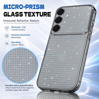 For Galaxy S25 5G / S24 5G Sparkling Diamond Glitter Airbag Phone Case - Black - EDA009987206D