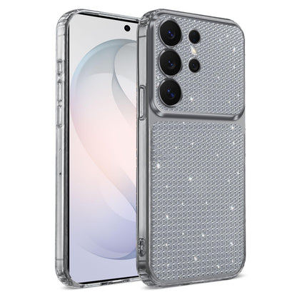 For Galaxy S24 Ultra 5G Sparkling Diamond Glitter Airbag Phone Case - Black - EDA009987207D