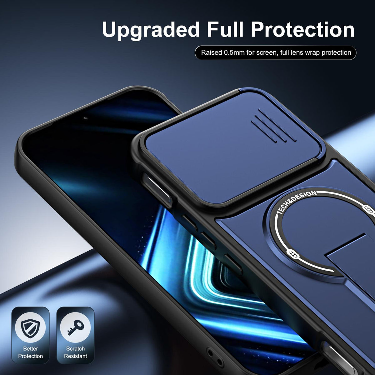 For Infinix GT 50 Pro Sliding Camshield Holder Magnetic Phone Case - Orange - EDA009987301A