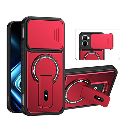 For Infinix GT 50 Pro Sliding Camshield Holder Magnetic Phone Case - Red - EDA009987301C
