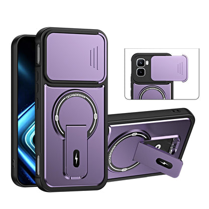 For Infinix GT 50 Pro Sliding Camshield Holder Magnetic Phone Case - Purple - EDA009987301E