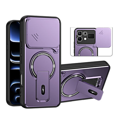 For Infinix Note 60 / Note 60 Pro Sliding Camshield Holder Magnetic Phone Case - Purple - EDA009987303E