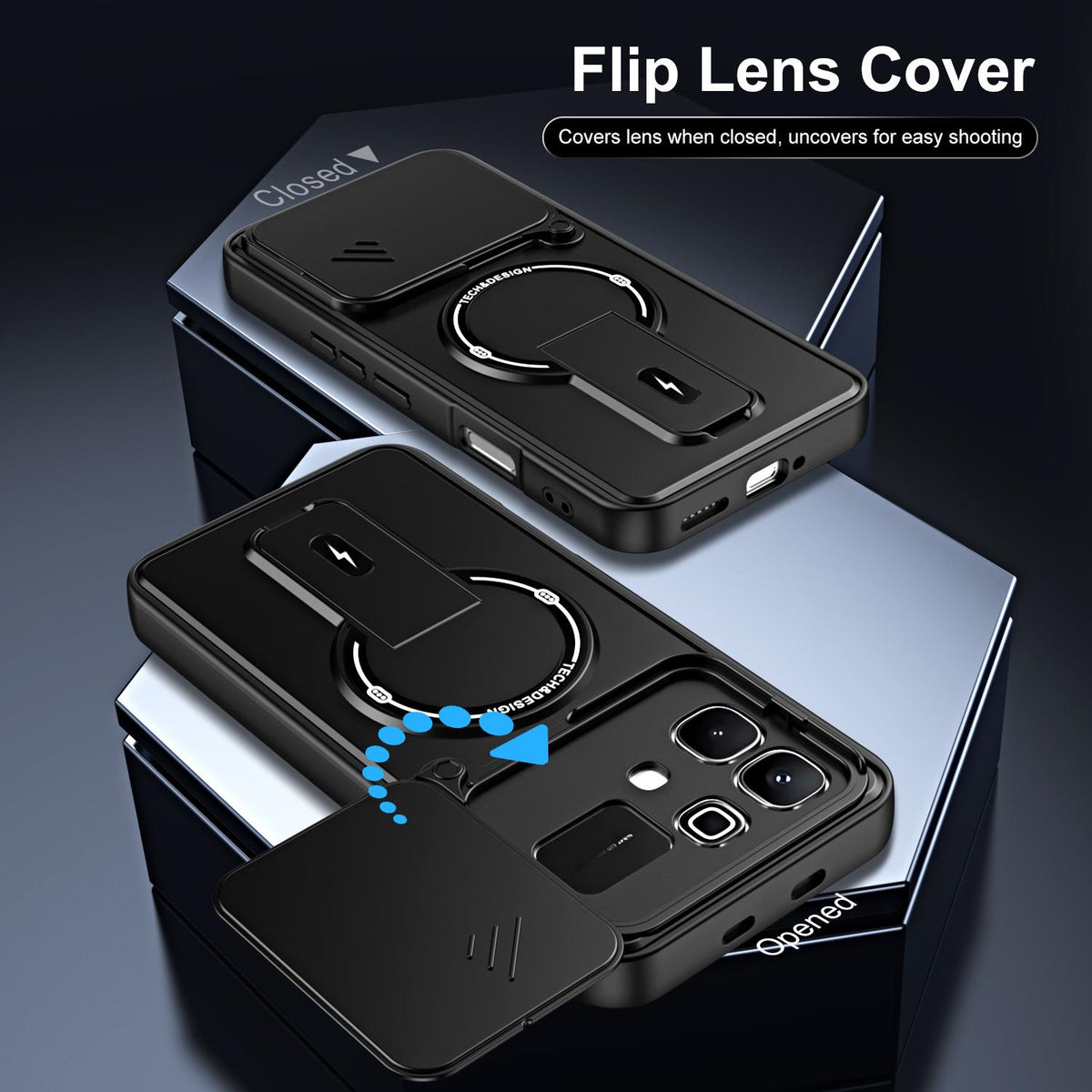 For Infinix Note 60 / Note 60 Pro Sliding Camshield Holder Magnetic Phone Case - Purple - EDA009987303E