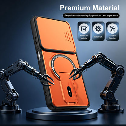 For itel City 100 Sliding Camshield Holder Magnetic Phone Case - Blue - EDA009987402D