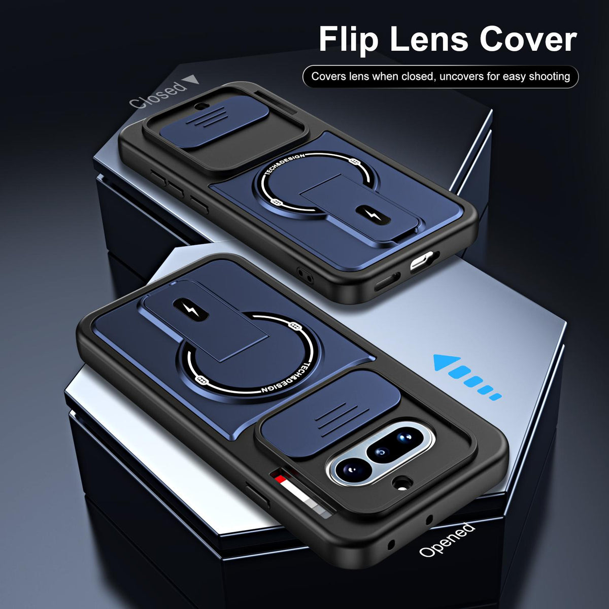 For Nothing Phone 4a Sliding Camshield Holder Magnetic Phone Case - Red - EDA009987501C