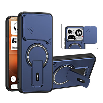 For Nothing Phone 4a Pro Sliding Camshield Holder Magnetic Phone Case - Blue - EDA009987502D