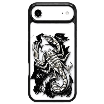 For iPhone Air Epoxy Resin Diffusion Scorpion Acrylic Phone Case - Dark Ink - EDA009987704B