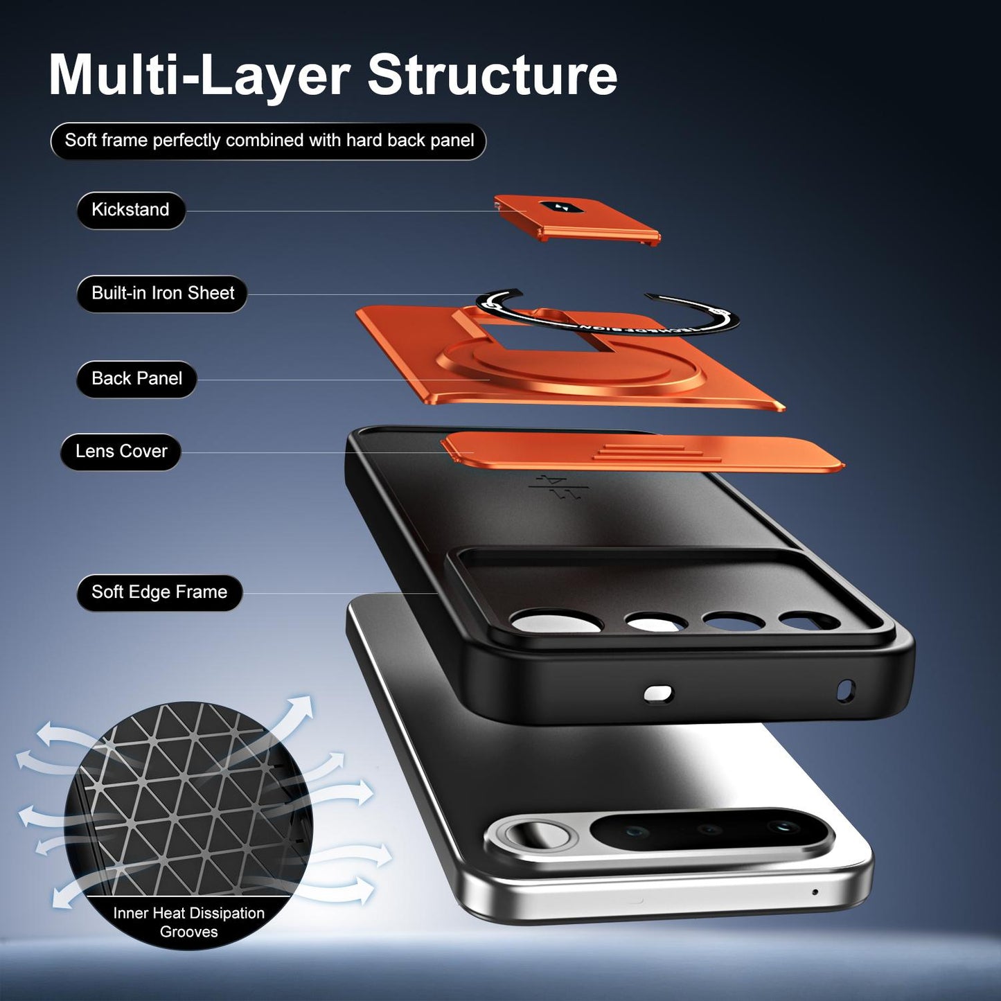 For Realme 16 5G Sliding Camshield Holder Magnetic Phone Case(Orange)