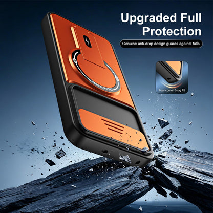 For Realme 16 5G Sliding Camshield Holder Magnetic Phone Case(Orange)