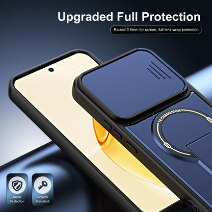 For Realme 16 Pro 5G Sliding Camshield Holder Magnetic Phone Case(Orange)