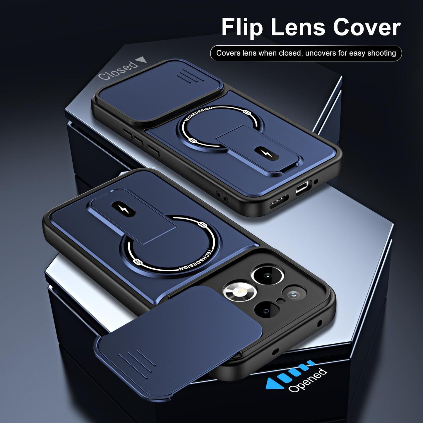 For Realme 16 Pro 5G Sliding Camshield Holder Magnetic Phone Case(Black)