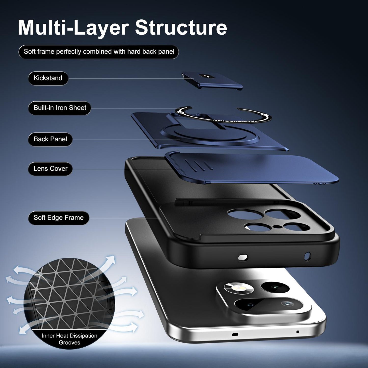 For Realme 16 Pro 5G Sliding Camshield Holder Magnetic Phone Case(Black)