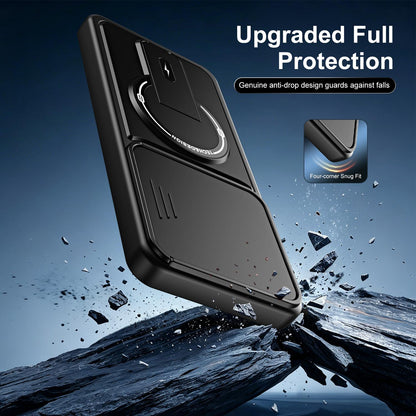 For Realme C71 4G / P3 Lite 4G Sliding Camshield Holder Magnetic Phone Case(Blue)