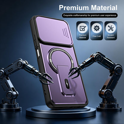 For Realme C71 4G India / Note 70 Sliding Camshield Holder Magnetic Phone Case(Purple)