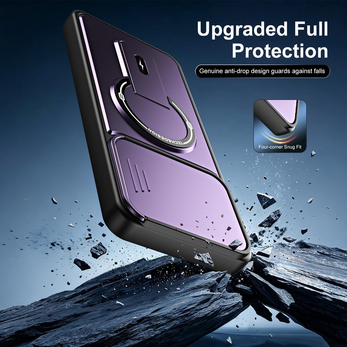 For Realme C71 4G India / Note 70 Sliding Camshield Holder Magnetic Phone Case(Purple)