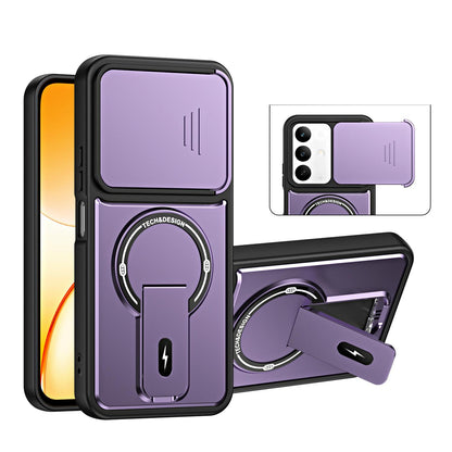 For Realme C85 / C83 5G / 15x India Sliding Camshield Holder Magnetic Phone Case(Purple)