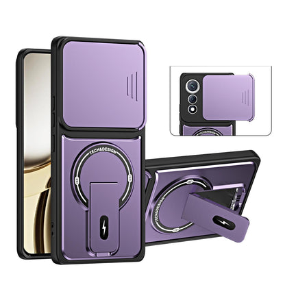 For Tecno Pova Curve 5G Sliding Camshield Holder Magnetic Phone Case - Purple - EDA009987902E