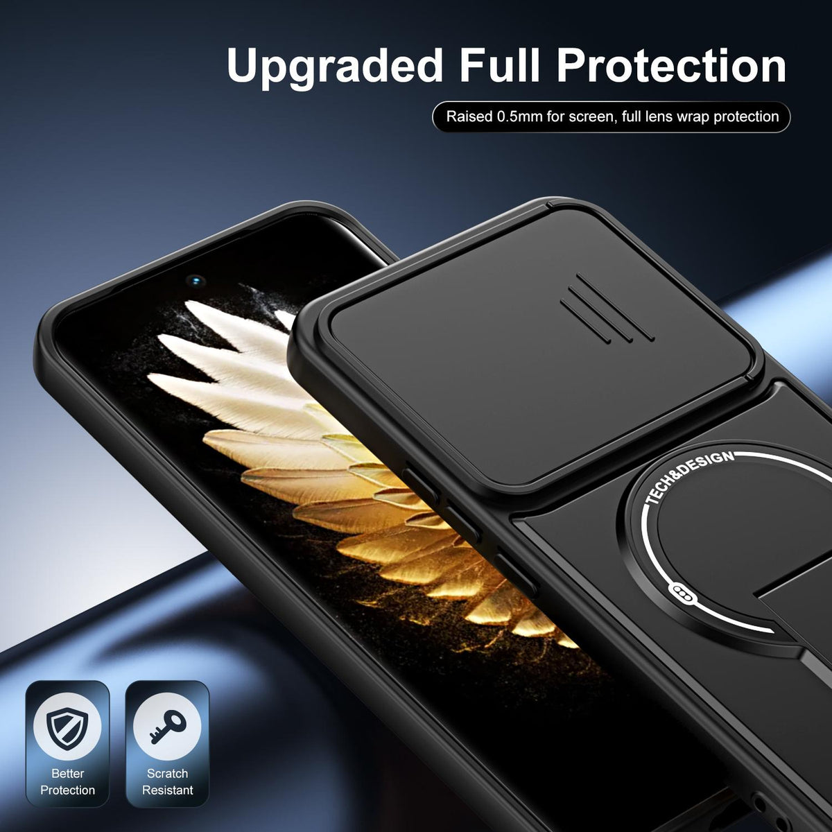 For Tecno Spark 40 Pro+ 4G Sliding Camshield Holder Magnetic Phone Case - Red - EDA009987906C