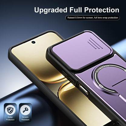 For Tecno Spark 40C Sliding Camshield Holder Magnetic Phone Case - Blue - EDA009987907D
