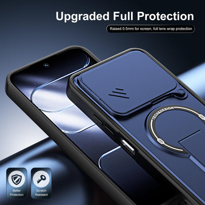 For Tecno Spark 50 4G Sliding Camshield Holder Magnetic Phone Case - Blue - EDA009987908D