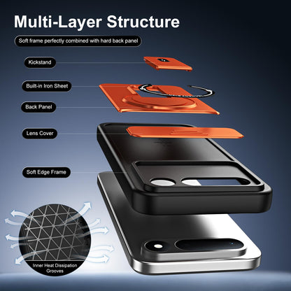 For Tecno Spark 50 5G Sliding Camshield Holder Magnetic Phone Case - Red - EDA009987909C