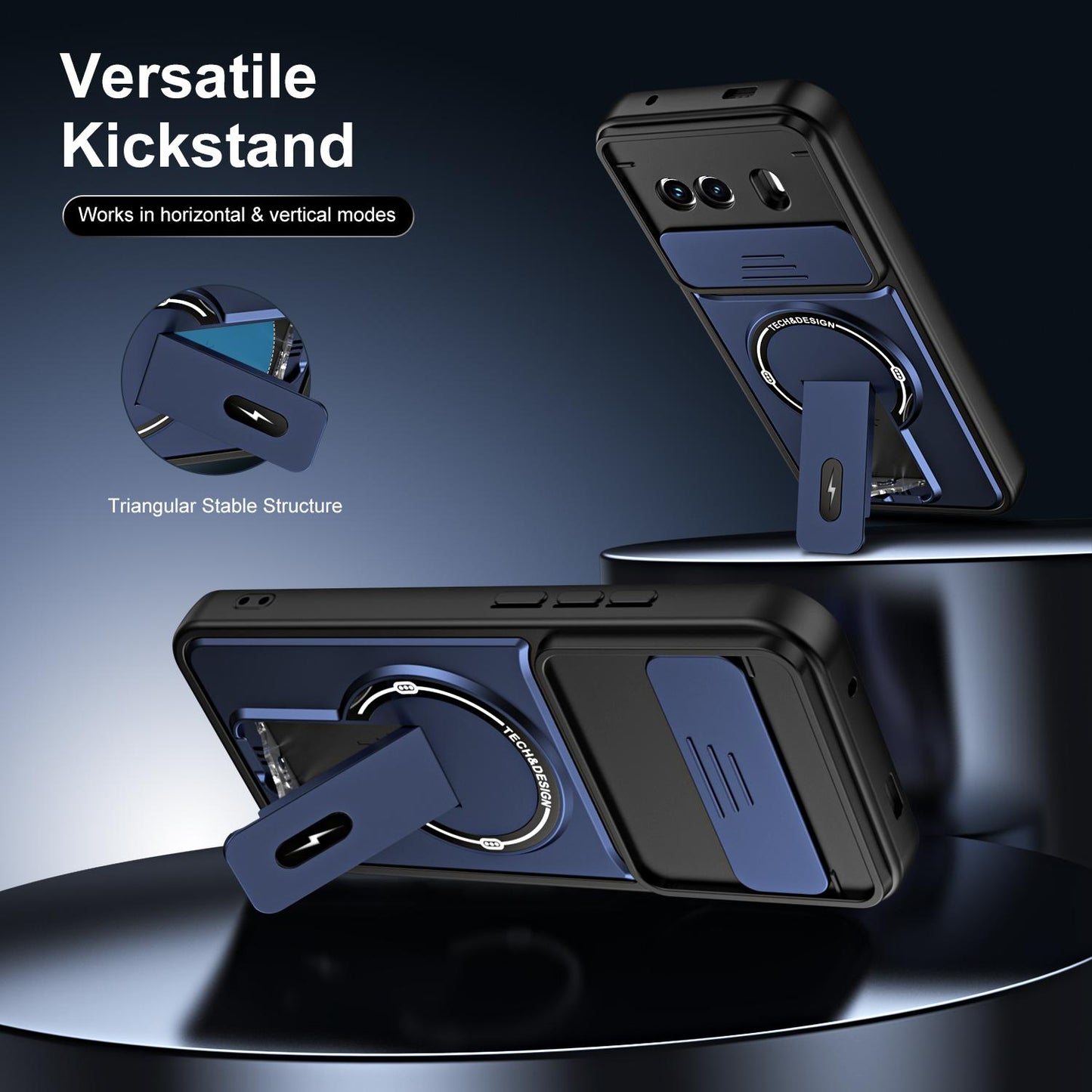 For vivo iQOO 15R 5G / Z11 Turbo Sliding Camshield Holder Magnetic Phone Case(Purple)