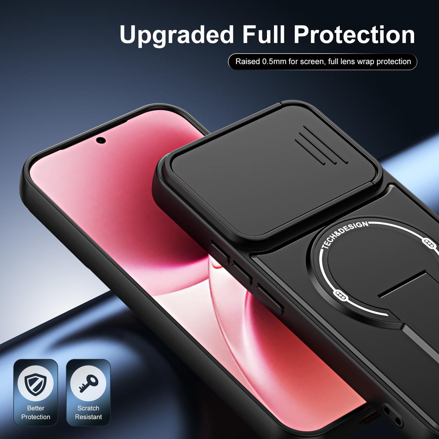 For vivo V70 Global / S50 5G / V70 Lite Sliding Camshield Holder Magnetic Phone Case(Orange)