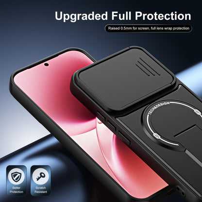 For vivo V70 Global / S50 5G / V70 Lite Sliding Camshield Holder Magnetic Phone Case(Orange)