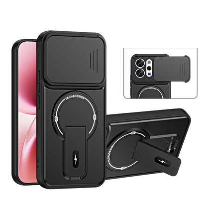 For vivo V70 Global / S50 5G / V70 Lite Sliding Camshield Holder Magnetic Phone Case(Black)