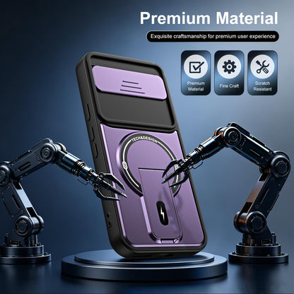 For Google Pixel 9a Sliding Camshield Holder Magnetic Phone Case - Black - EDA009988302B