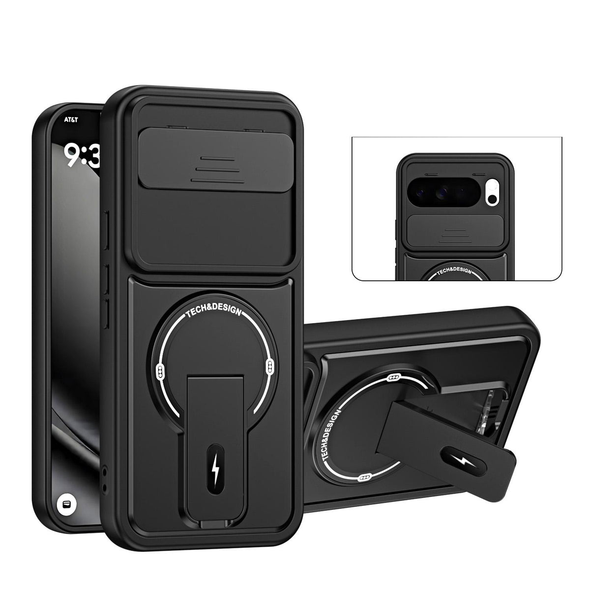 For Google Pixel 10 Pro XL Sliding Camshield Holder Magnetic Phone Case - Black - EDA009988303B
