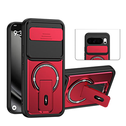 For Google Pixel 10 Pro XL Sliding Camshield Holder Magnetic Phone Case - Red - EDA009988303C