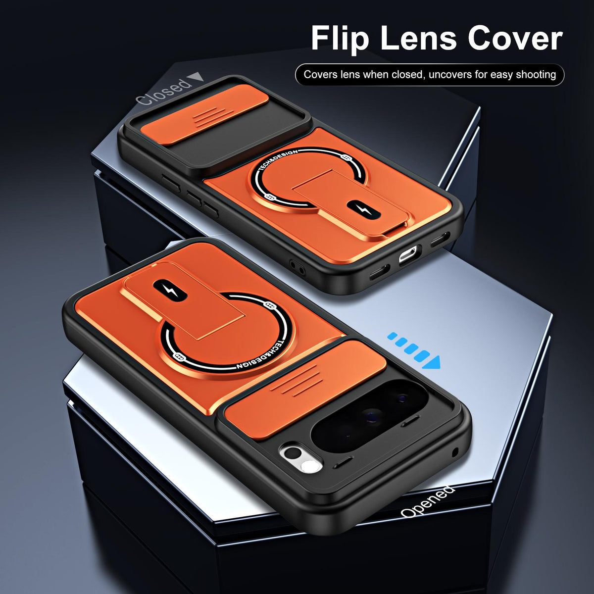 For Google Pixel 10 Pro XL Sliding Camshield Holder Magnetic Phone Case - Red - EDA009988303C