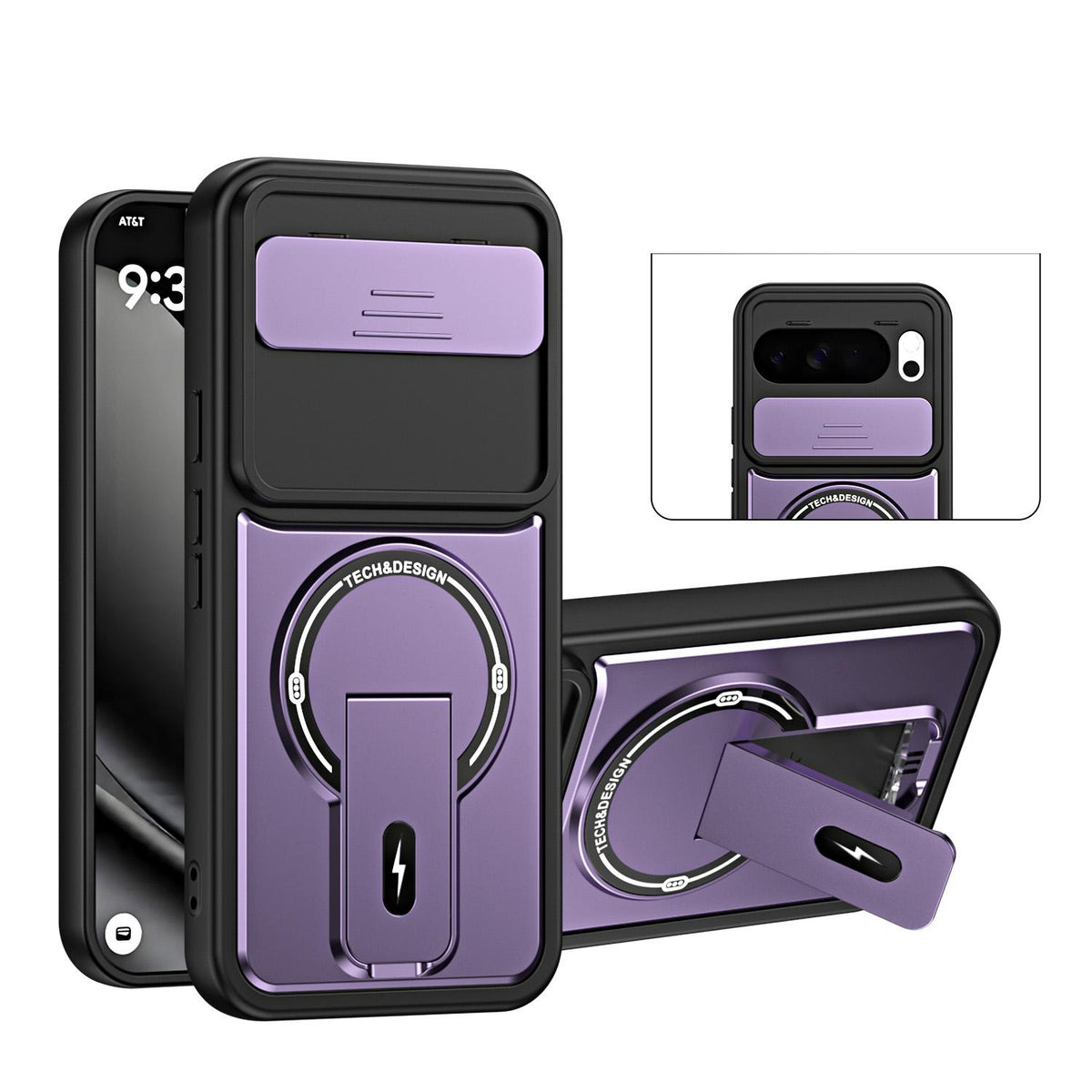 For Google Pixel 10 Pro XL Sliding Camshield Holder Magnetic Phone Case - Purple - EDA009988303E