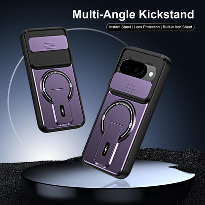For Google Pixel 10 / 10 Pro Sliding Camshield Holder Magnetic Phone Case - Black - EDA009988304B