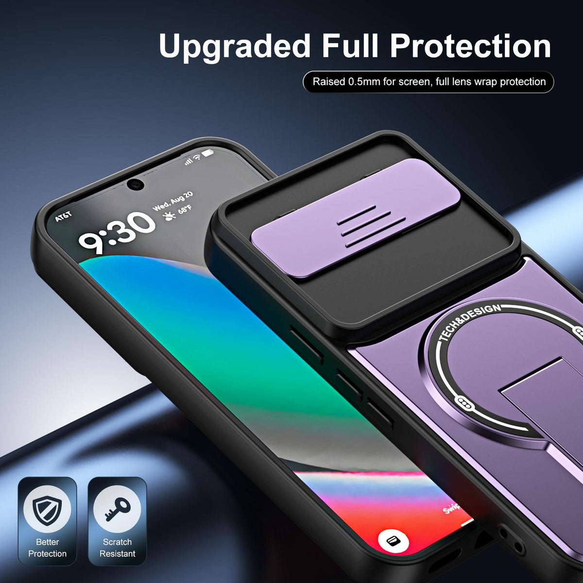 For Google Pixel 10 / 10 Pro Sliding Camshield Holder Magnetic Phone Case - Black - EDA009988304B
