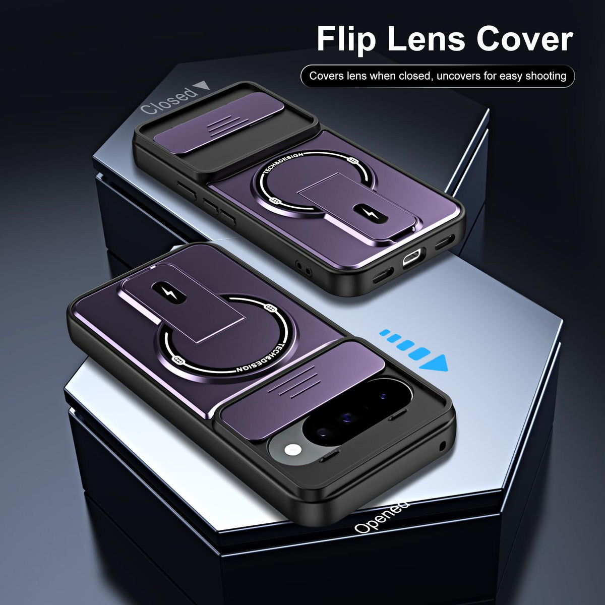 For Google Pixel 10 / 10 Pro Sliding Camshield Holder Magnetic Phone Case - Red - EDA009988304C