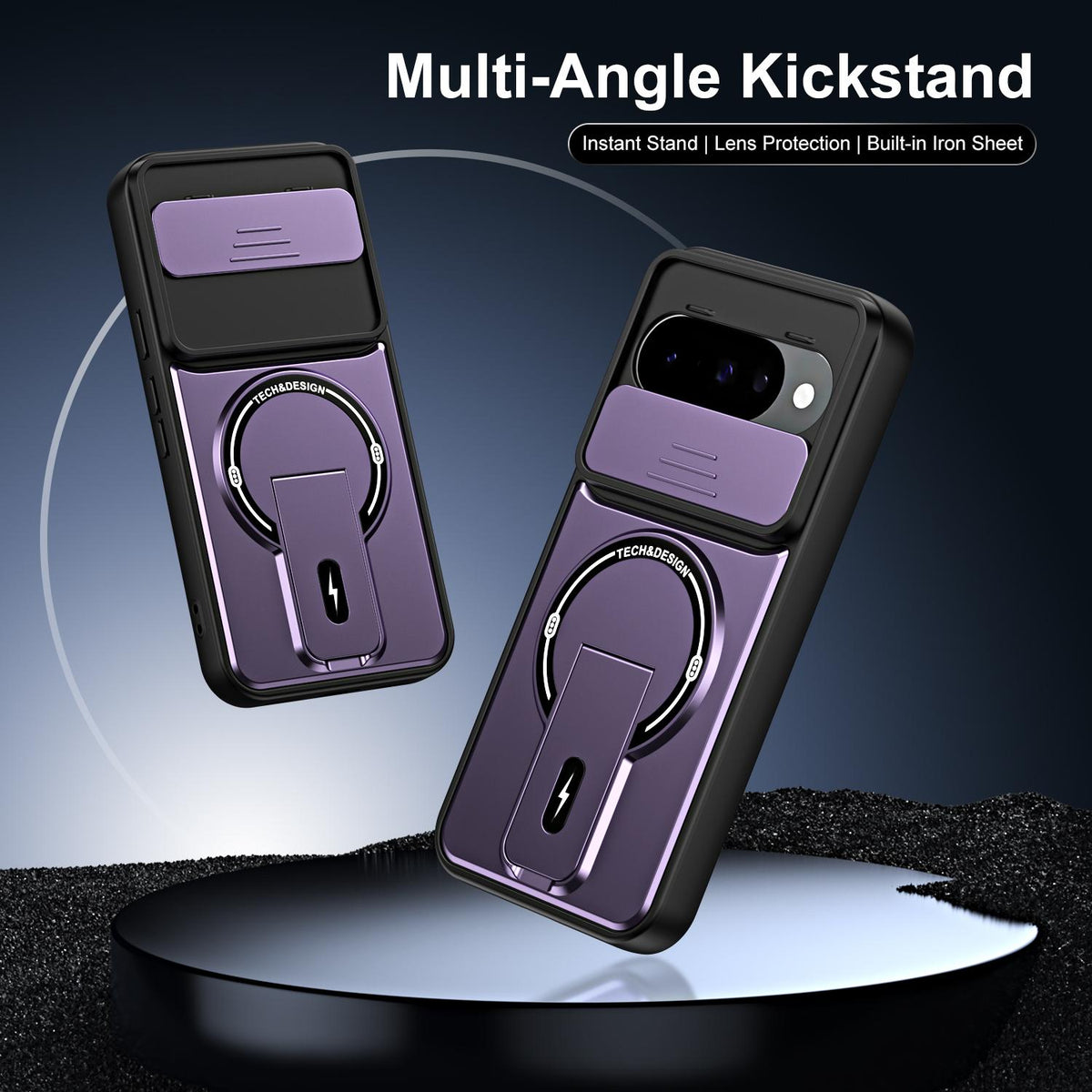 For Google Pixel 10 / 10 Pro Sliding Camshield Holder Magnetic Phone Case - Blue - EDA009988304D