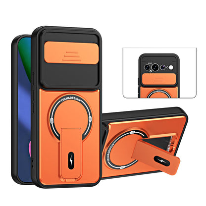 For Google Pixel 11 Pro XL Sliding Camshield Holder Magnetic Phone Case - Orange - EDA009988305A