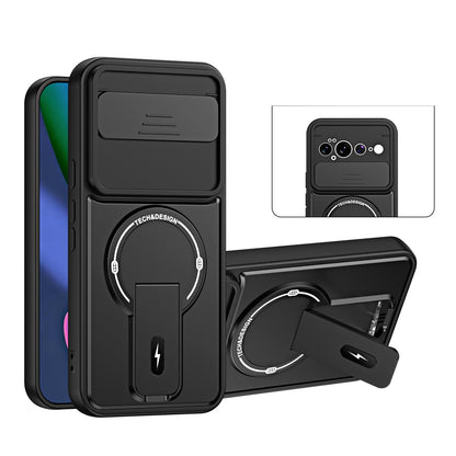 For Google Pixel 11 Pro XL Sliding Camshield Holder Magnetic Phone Case - Black - EDA009988305B