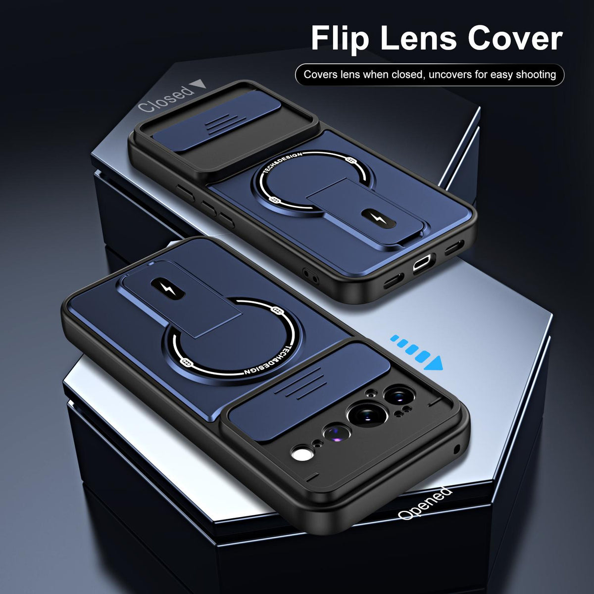 For Google Pixel 11 Pro XL Sliding Camshield Holder Magnetic Phone Case - Black - EDA009988305B