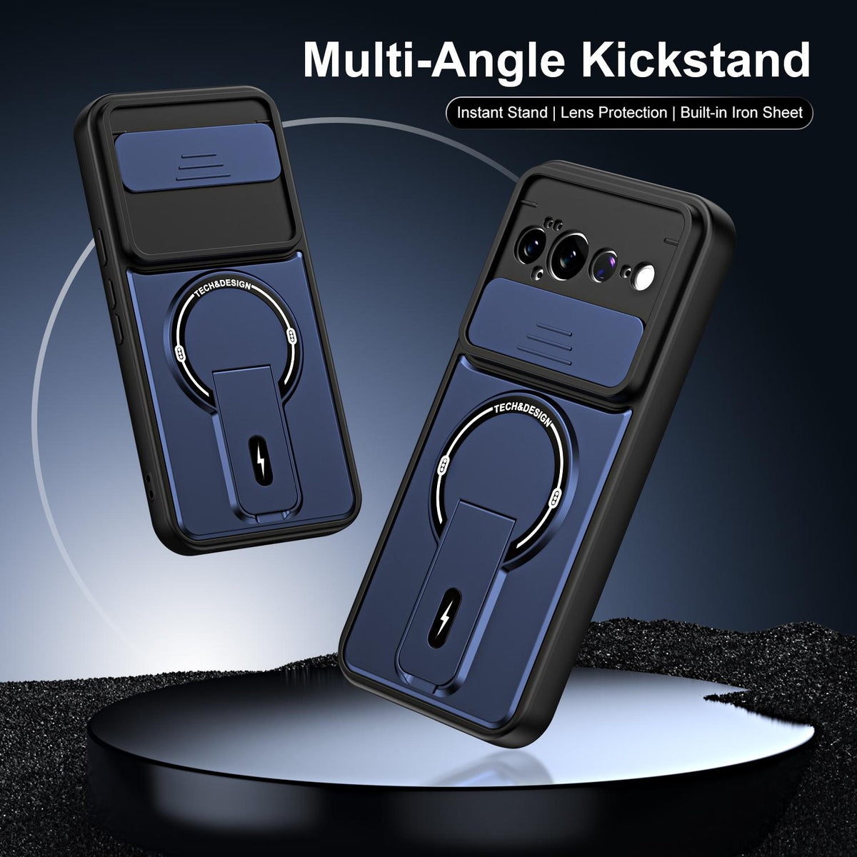 For Google Pixel 11 Pro XL Sliding Camshield Holder Magnetic Phone Case - Red - EDA009988305C