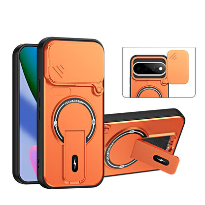 For Google Pixel 11 / 11 Pro Sliding Camshield Holder Magnetic Phone Case - Orange - EDA009988306A