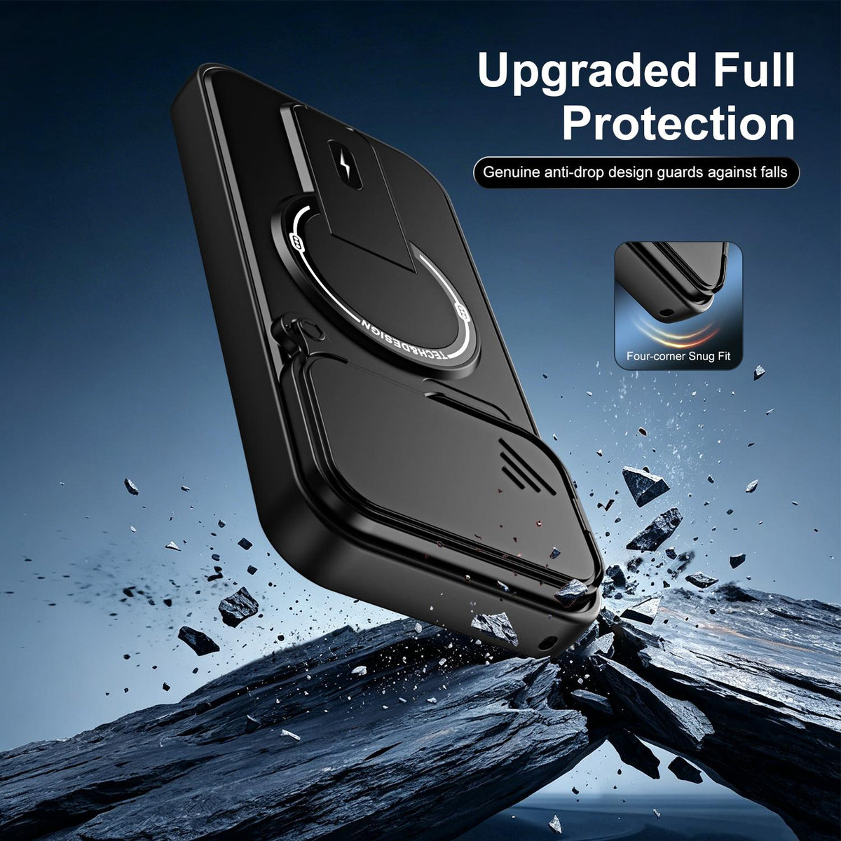 For Google Pixel 11 / 11 Pro Sliding Camshield Holder Magnetic Phone Case - Orange - EDA009988306A