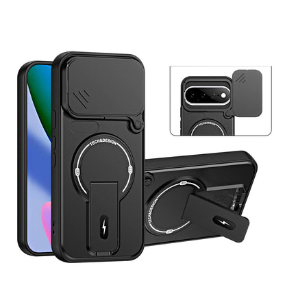 For Google Pixel 11 / 11 Pro Sliding Camshield Holder Magnetic Phone Case - Black - EDA009988306B