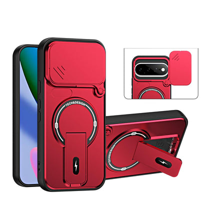 For Google Pixel 11 / 11 Pro Sliding Camshield Holder Magnetic Phone Case - Red - EDA009988306C