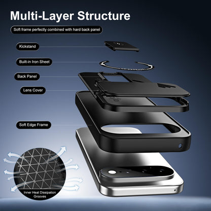 For Google Pixel 11 / 11 Pro Sliding Camshield Holder Magnetic Phone Case - Red - EDA009988306C