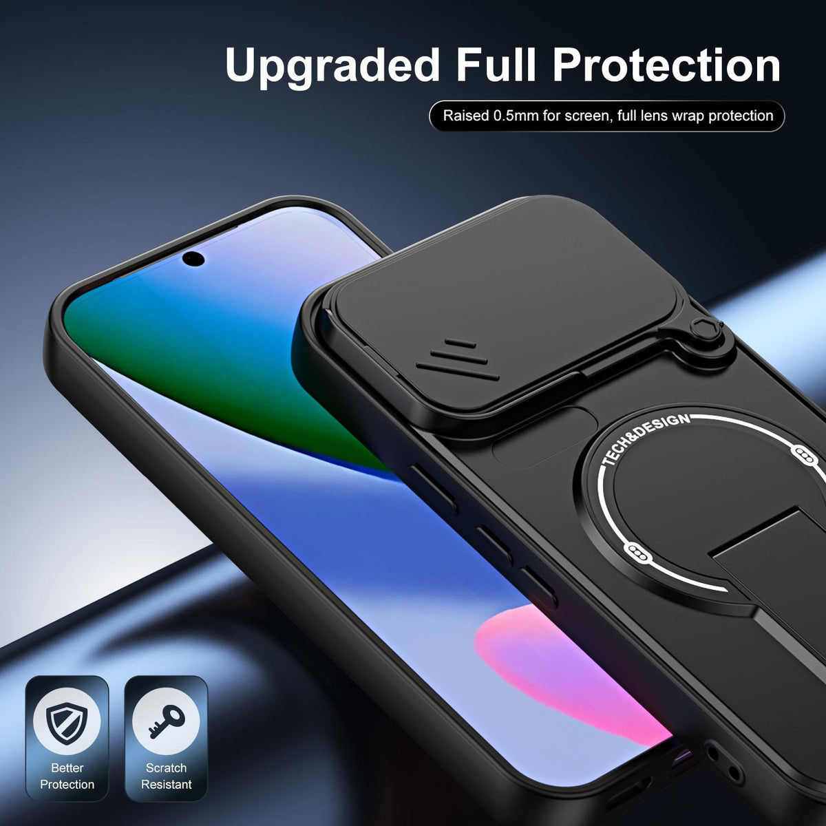 For Google Pixel 11 / 11 Pro Sliding Camshield Holder Magnetic Phone Case - Blue - EDA009988306D