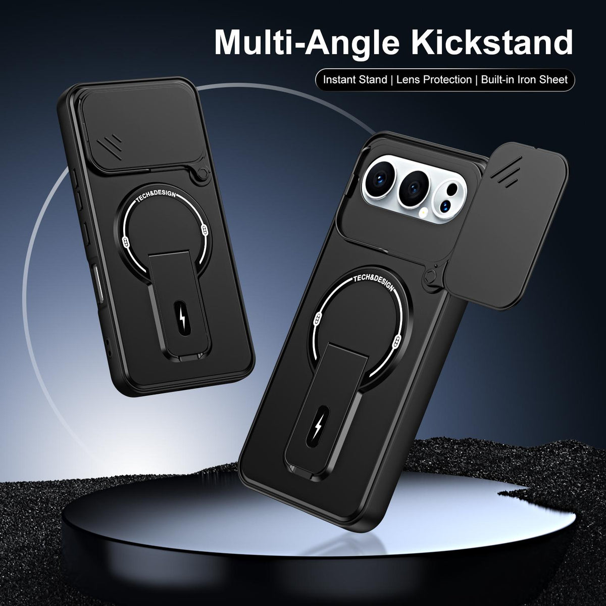 For Honor 500 / 500 Pro Global 155.8mm Sliding Camshield Holder Magnetic Phone Case - Red - EDA009988401C